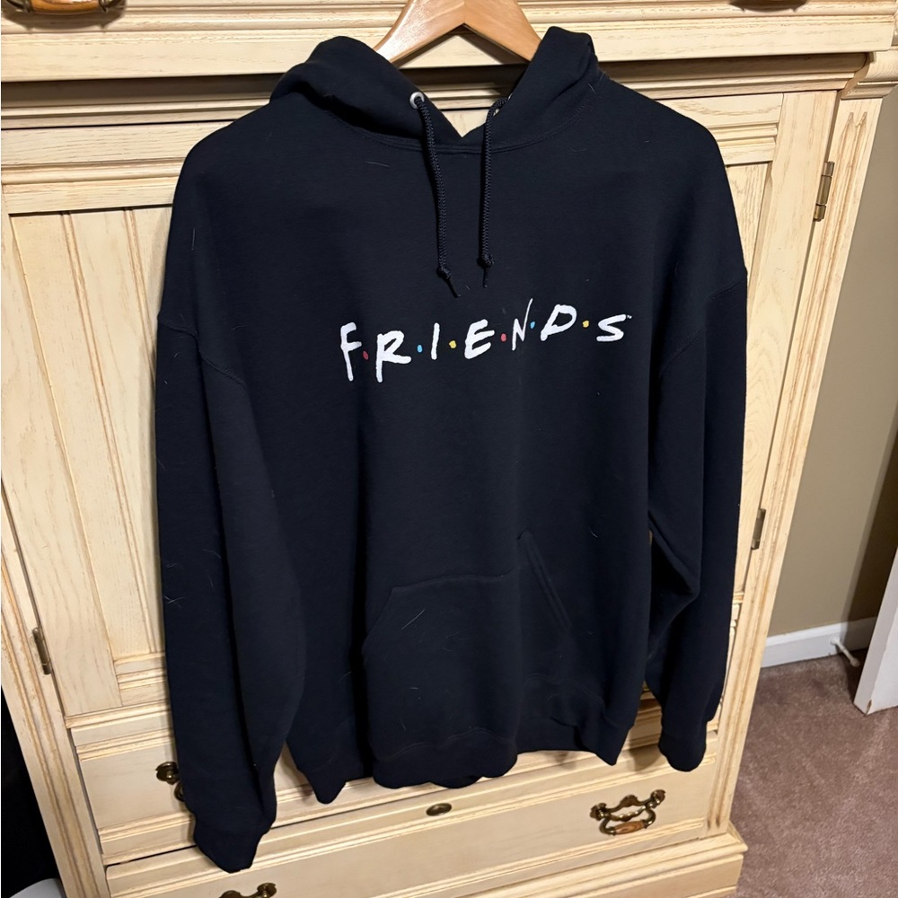 FRIENDS Black Hoodie with Logo